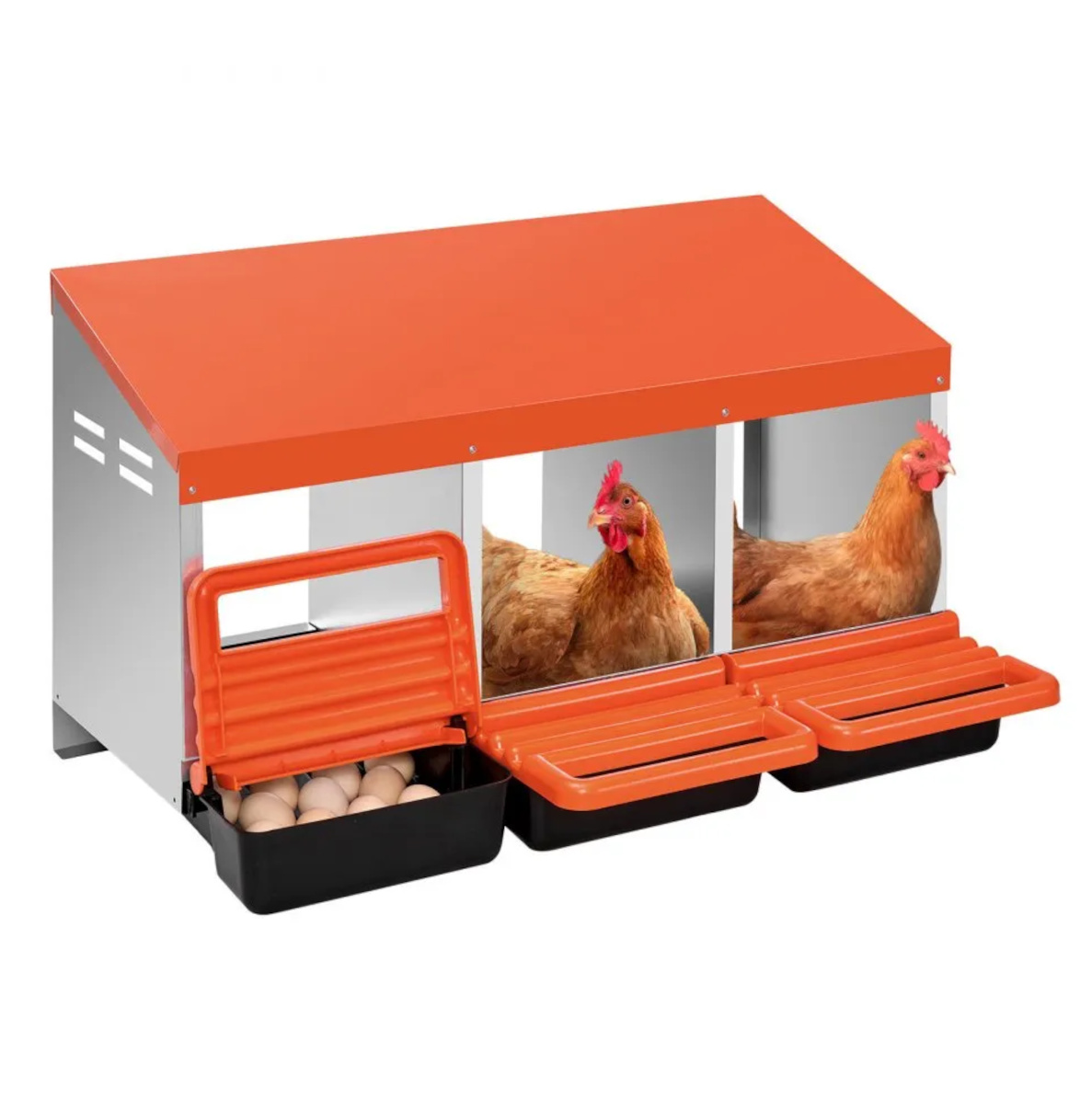 Pondoir à poule 3 compartiments